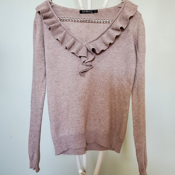 Soft Feel Ruffle Collar Sweater - Picture 4 of 5